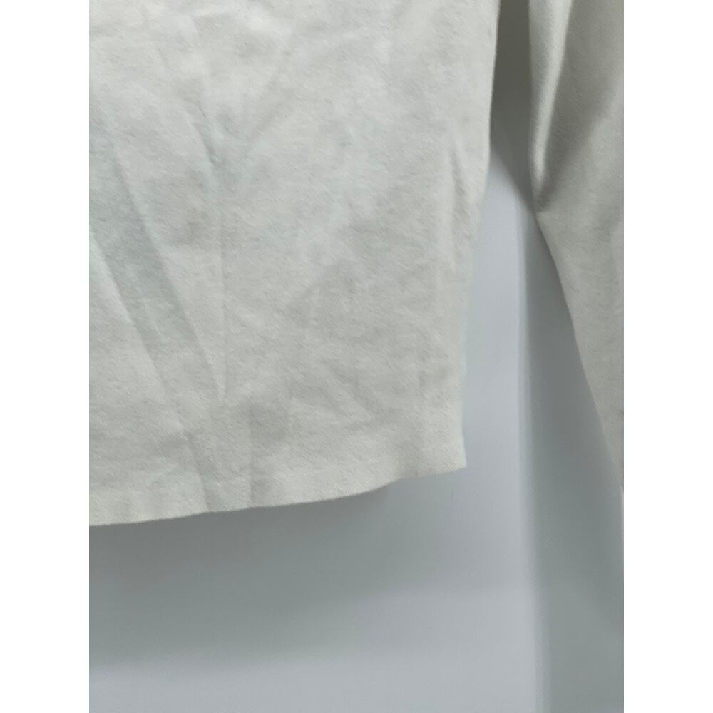 SUNDAY BEST Women's White Faux-Fur Button-Up Cropped Sweater Top SZ 2XS - Picture 10 of 12